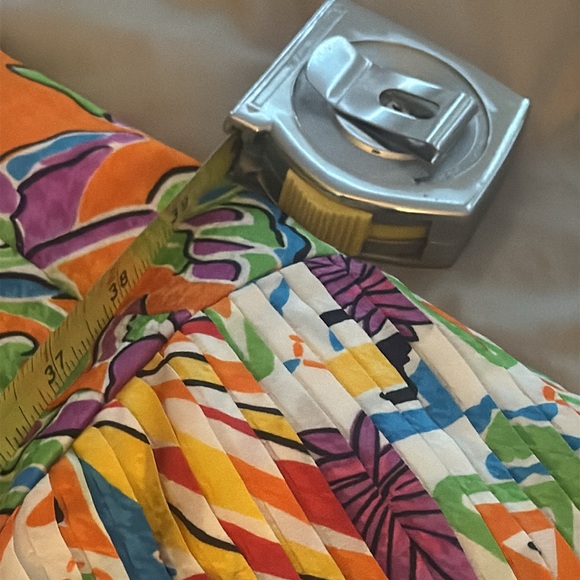 Vintage Diane Freis Colorful Abstract Print Dress with scarf - Picture 9 of 10